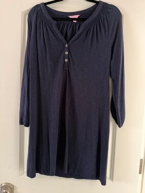 Lilly Pulitzer Navy Long-Sleeve Dress